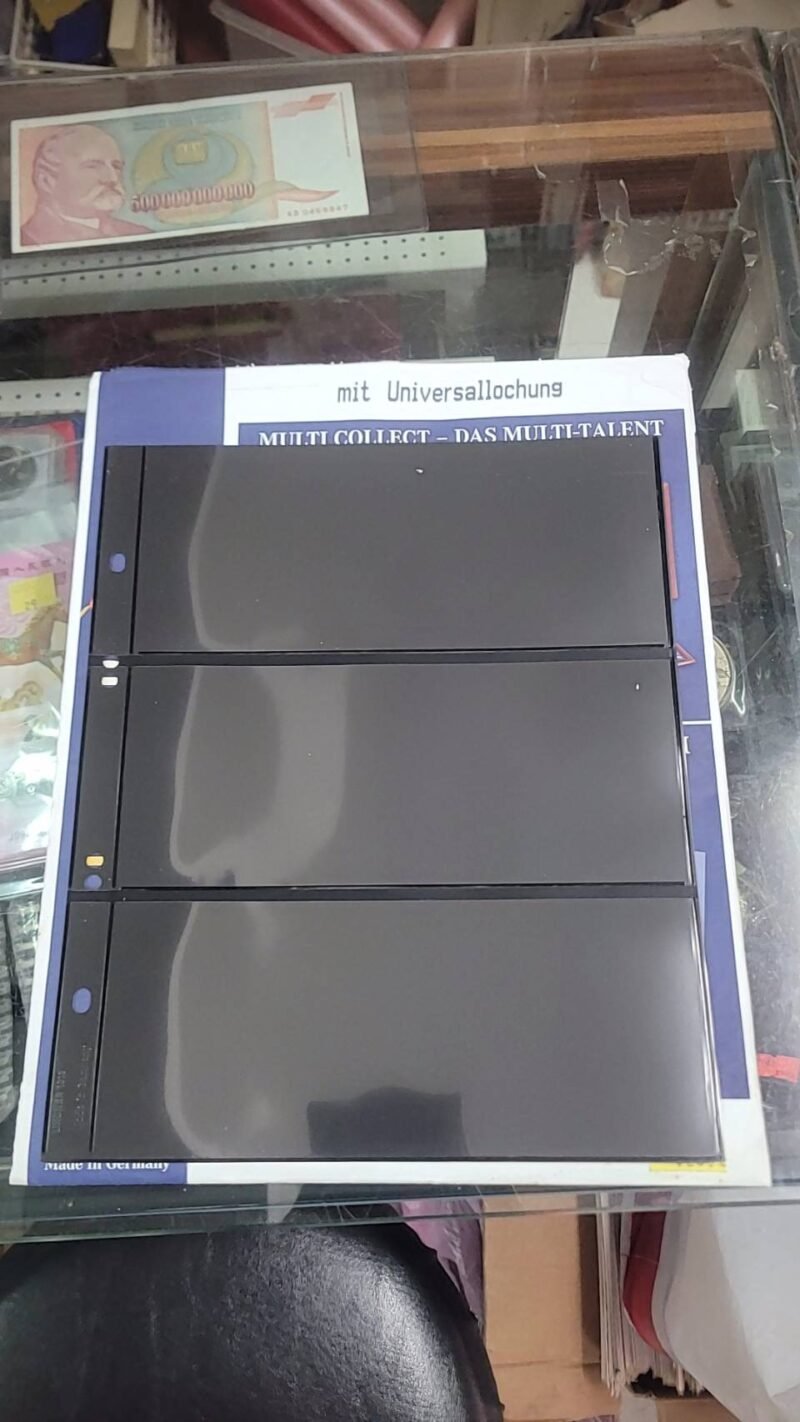 307839 德國Lindner放置紙鈔塑料活頁 - 單面3格