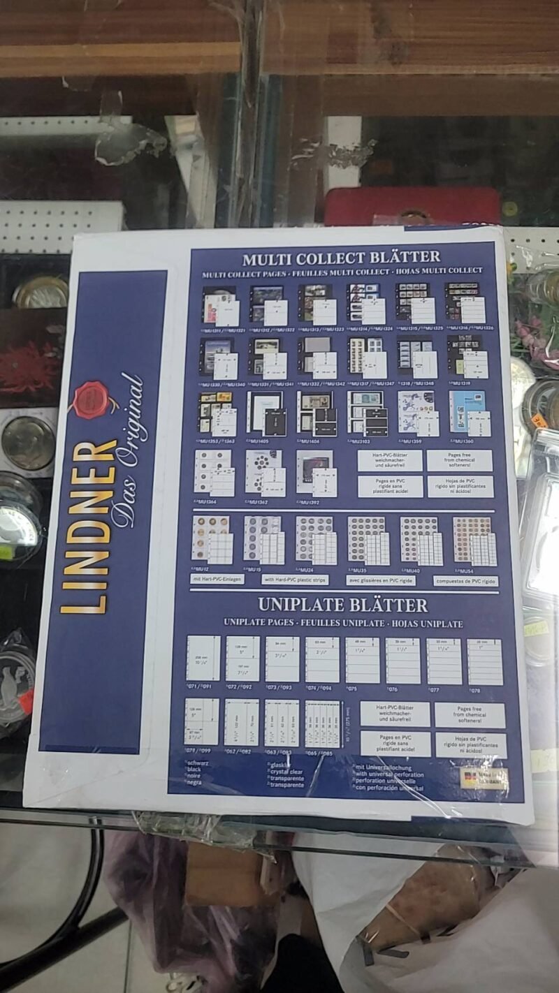 307848 德國Lindner放置紙鈔塑料活頁 - 單面2格