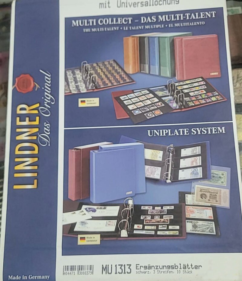 5343242 德國Lindner放置紙鈔塑料活頁 - 單面3格