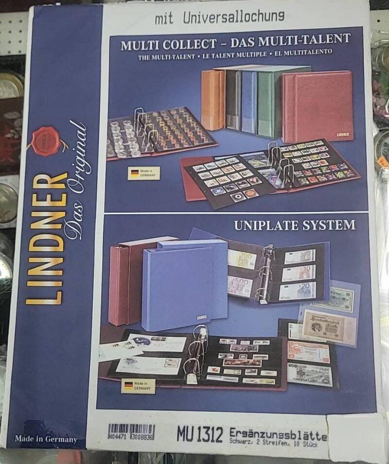 53445534 德國Lindner放置紙鈔塑料活頁 - 單面2格