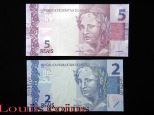 B002 B002‧Brasil‧2010巴西‧2reais 5reais(B)