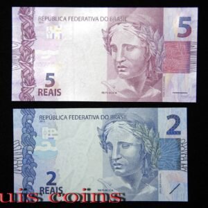 B002 B002‧Brasil‧2010巴西‧2reais 5reais(B)