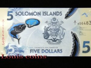 B003‧Solomon Islands‧2019所羅門群島‧5元塑膠鈔（299）