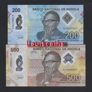 B004-1 B004-ANGOLA-2020安哥拉全套塑膠鈔票-4張一套(439)