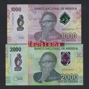 B004-2 B004-ANGOLA-2020安哥拉全套塑膠鈔票-4張一套(439)