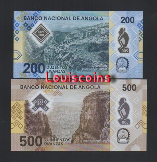 B004-3 B004-ANGOLA-2020安哥拉全套塑膠鈔票-4張一套(439)