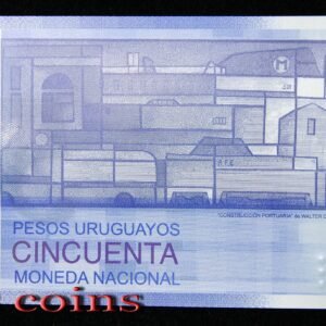 B006-2 B006‧Uruguay‧2017烏拉圭‧50 Pesos央行成立50周年紀念塑膠鈔(1169)