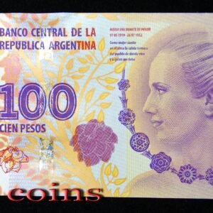 B007-1 B007‧Argentina‧2012阿根廷‧100 Pesos伊娃·裴隆(Evita)紀念紙鈔(231)