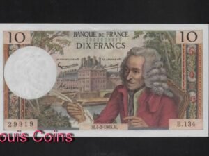 100-1 B100-FRANCE-1963-1973法國鈔票10 Francs (B)
