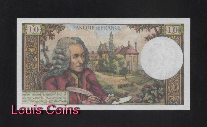 100-2 B100-FRANCE-1963-1973法國鈔票10 Francs (B)