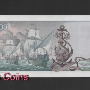 101-2 B101-ITALY-1971-77義大利鈔票5.000 Lire哥倫布(B)