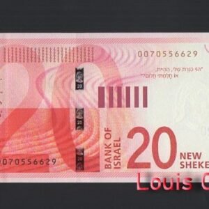 B106-ISRAEL-2017&2021以色列紙幣,20 New Shekels(1289)