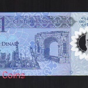 B109-LIBYA-2019利比亞塑膠鈔票1 Dinar(1330)