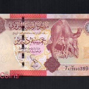 B111‧LIBYA‧2011利比亞紙鈔5 Dinars(648)