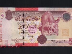 B113-LIBYA--2009利比亞紙幣5 Dinars(289)