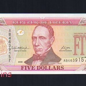 117-1 B117-LIBERIA--2008賴比瑞亞紙幣5 Dollars(287)