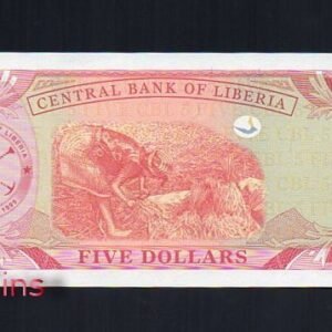 117-2 B117-LIBERIA--2008賴比瑞亞紙幣5 Dollars(287)