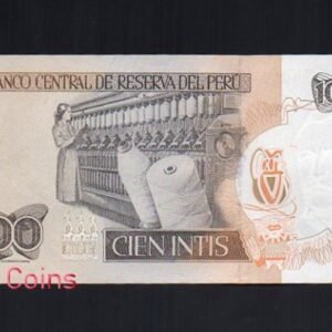 B128-PERU--1985 & 1986祕魯紙幣100 Intis(B)