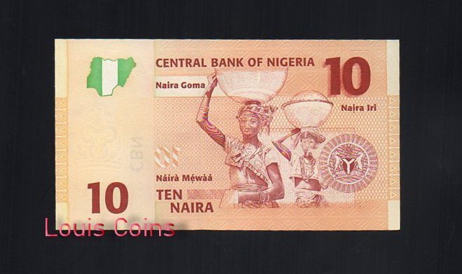 135-2 B135-NIGERIA--2006奈及利亞紙幣10 Naira(365)