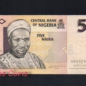 137-1 B137-NIGERIA-2006奈及利亞紙幣5 Naira(366)
