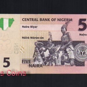 137-2 B137-NIGERIA-2006奈及利亞紙幣5 Naira(366)