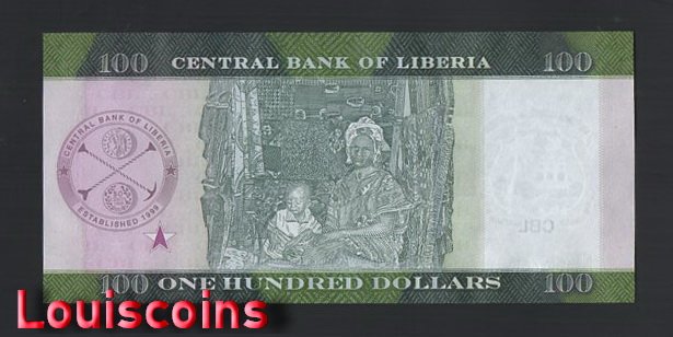 B014-LIBERIA-2021賴比瑞亞紙幣-100 Dollars（1127）