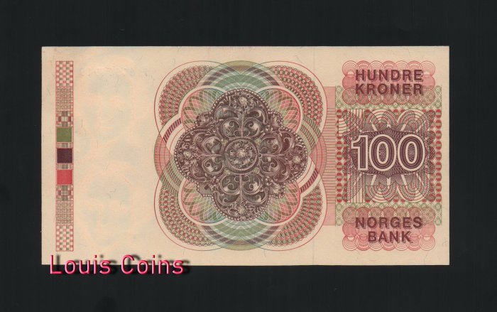 B140-NORWAY--1986挪威紙幣100 Kroner(B)