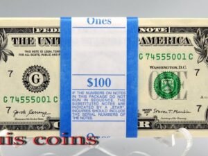 B141-USA 2017美國紙幣1 Dollars百張連號(O)