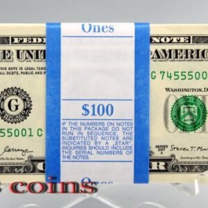 B141-USA 2017美國紙幣1 Dollars百張連號(O)