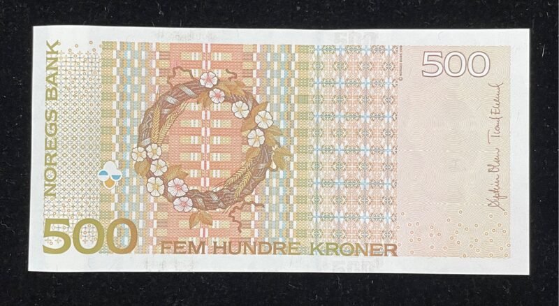 B143-NORWAY-1999-2015挪威紙幣,500 Kroner(B)