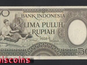 B148-INDONESIA-1958印尼紙幣- 50 Rupiah(O)
