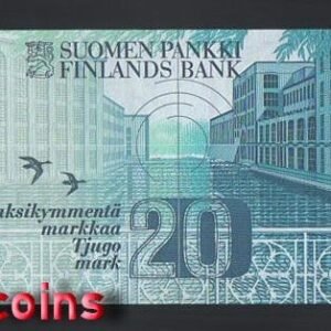B0153-FINLAND-1993芬蘭鈔票-20 Markka(O)