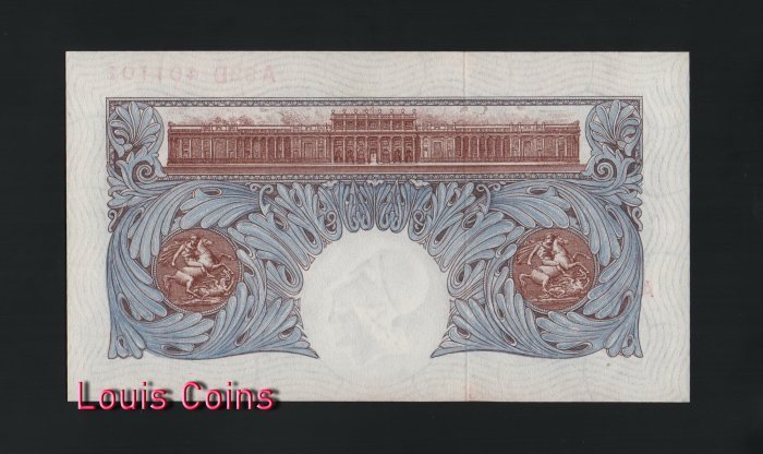 154-2 B154-GREAT BRITAIN-ND (1940-1948)英國紙幣1 Pound(O)