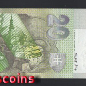 16-2 B016-SLOVAKIA-2000斯洛伐克紀念紙鈔-20 koruna(B)
