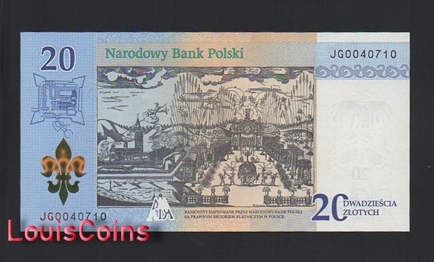 B161-POLAND-2017波蘭紀念紙幣,20 Złotych含冊