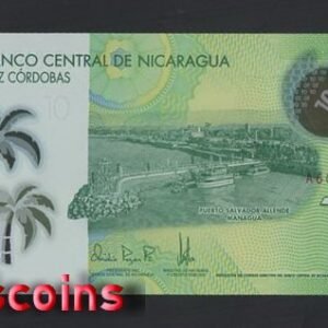 163-1 B163-NICARAGUA-2014 & 2019尼加拉瓜塑膠紙幣,10 Cordobas(688)