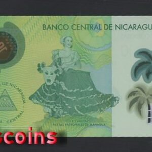 163-2 B163-NICARAGUA-2014 & 2019尼加拉瓜塑膠紙幣,10 Cordobas(688)