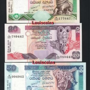 165-1 B165-SRI LANKA-1995-2006斯里蘭卡紙幣全套-10-2000 Rupees(O)