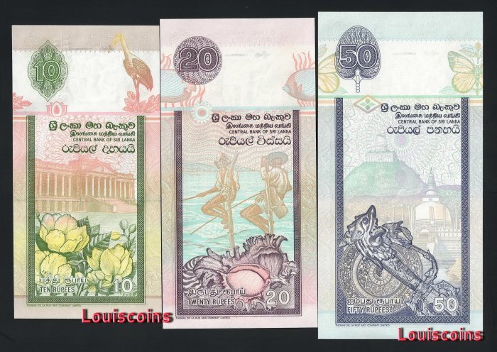 165-2 B165-SRI LANKA-1995-2006斯里蘭卡紙幣全套-10-2000 Rupees(O)