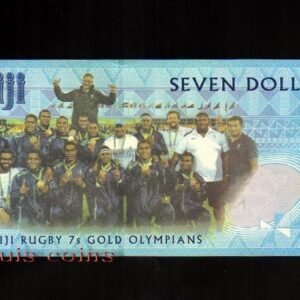 175-2 B175-FIJI--2016斐濟橄欖球奧運金牌紀念鈔7 Dollars(304)