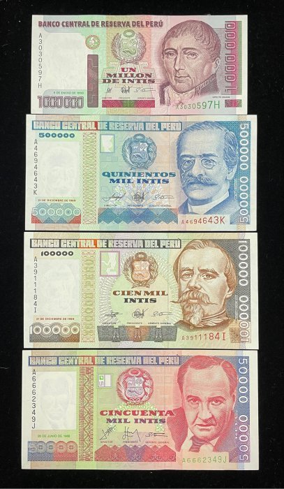 176-3 B176-PERU-1985-91祕魯紙幣-11張(O)