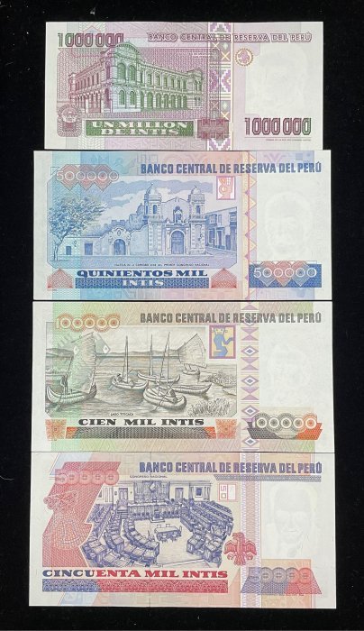 176-5 B176-PERU-1985-91祕魯紙幣-11張(O)