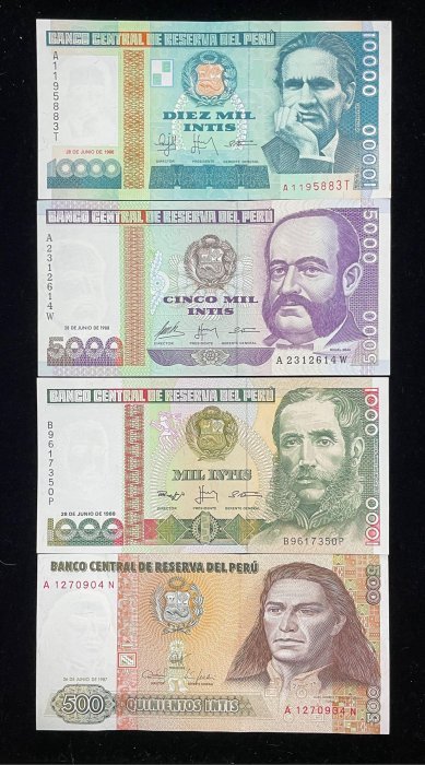 176-6 B176-PERU-1985-91祕魯紙幣-11張(O)