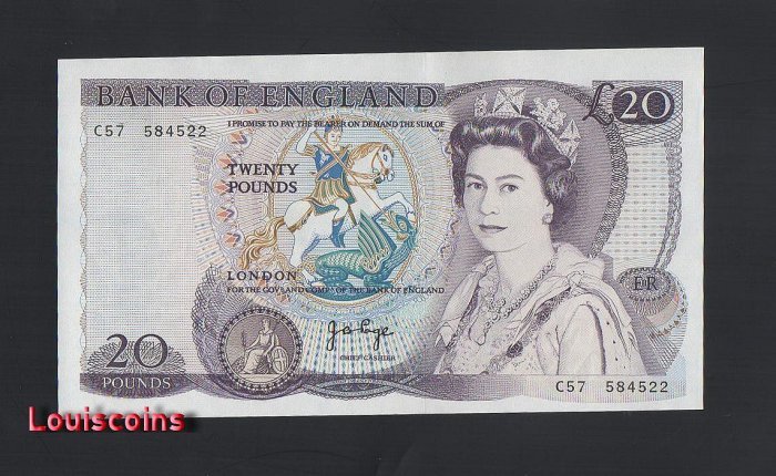 B177-GREAT BRITAIN-ND (1970-1991)英國紙幣-20 Pounds(B)