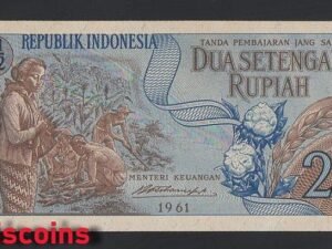 179-1 B179-INDONESIA-1961印尼紙幣2 1/2 Rupiah(B)
