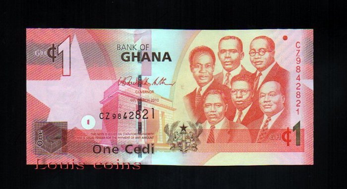 180-1 B180-GHANA--2010迦納紙幣.1 Cedi(164)