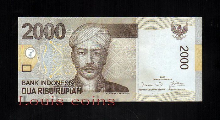 181-1 B181-INDONESIA--2009印尼紙幣2.000 Rupiah(1140)