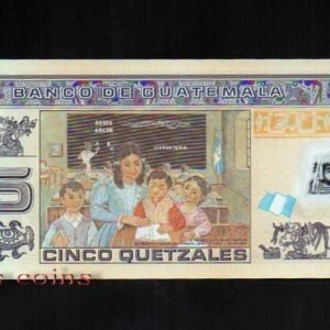 B185-GUATEMALA--2011瓜地馬拉塑膠鈔票5 Quetzales(B)