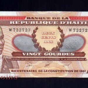 B186-HAITI--2001海地紙幣20 Gourdes（194）