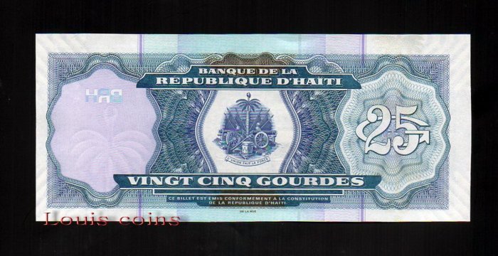 B187-HAITI--2015海地紙幣25 Gourdes(692)